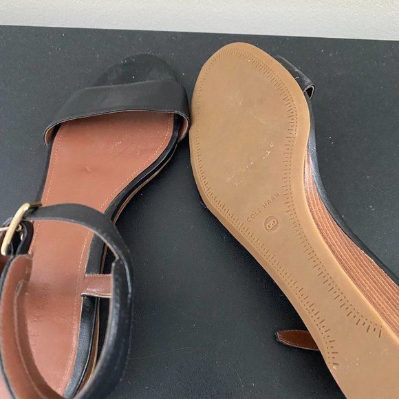 Cole Haan Elsie II Wedge Sandal Black Brown - Picture 6 of 6
